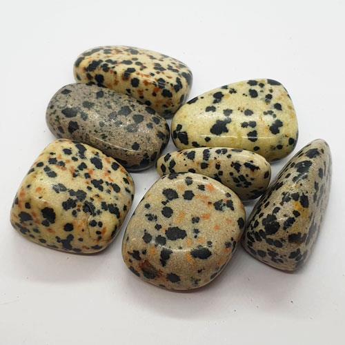 Tumbled Jasper Dalmatian Small Beads N Crystals