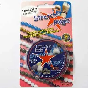 Clear Stretch Magic, .5mm Diameter X 10 Meters Length Stretchy Craft Cord  String Free Shipping 