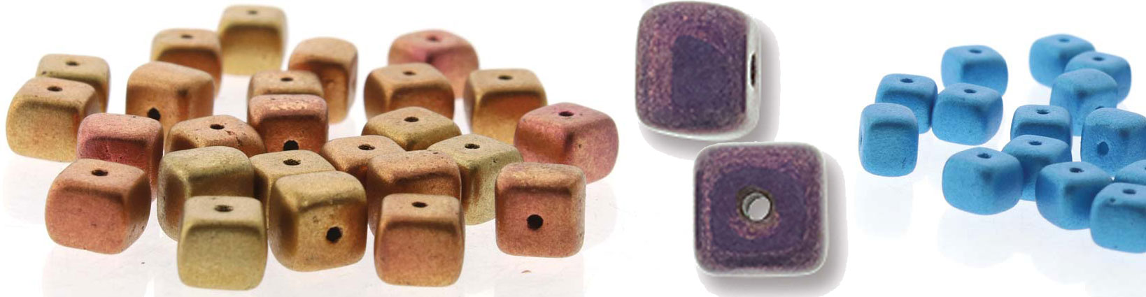 Czech Glass Cube Beads